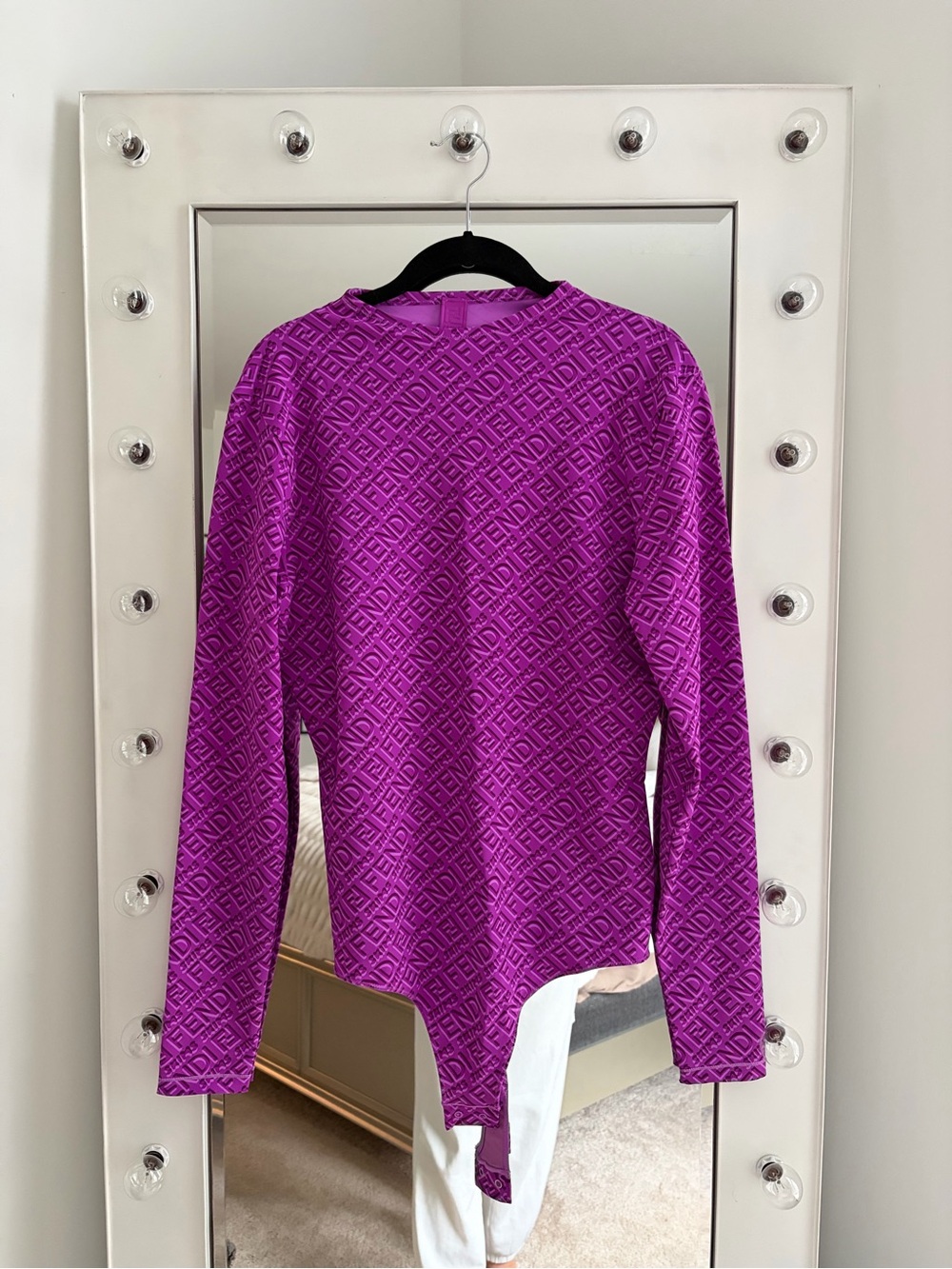 Fendi Skims Purple Long-Sleeve Bodysuit - Picture 2 of 3